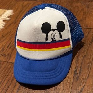Blue and White Kids Cap with Character Design